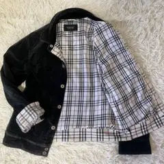 バーバリー　ブラック　レーベル　シャドーチェック　裏地　ノバチェック　ホース　M