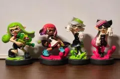 人気amiibo 4点ガール ネオンピンク ヒメ イイダ（スプラトゥーン