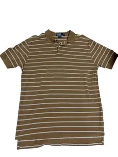 Polo by Ralph Lauren XL ブラウン ストライプ ポロシャツ