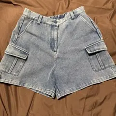 デニムカーゴショートパンツ ウエスト80-77cm