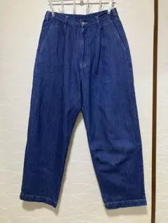 無印良品 木の実から作ったカポック混 デニムワークパンツ L ウエスト84-92のサムネイル