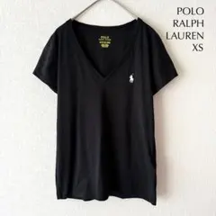 【 Polo Ralph Lauren 】半袖Tシャツ 刺繍ロゴ Vネック XS