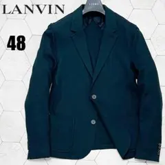 極美品 ルカ期 ランバン【LANVIN】ストレッチウール薄手ニットジャケット48