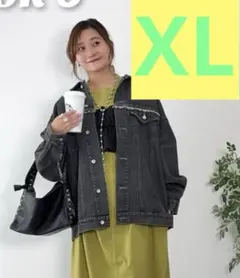 しまむら　フリンジGジャン　中黒XL デニムジャケット新品