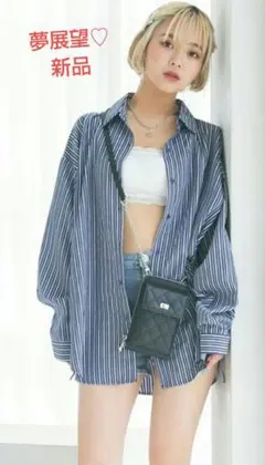 夢展望 ビッグオーバー2wayシャツ ワイシャツ　ブラウスのサムネイル