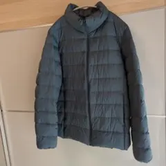 ユニクロ　ダークグリーン キルティングダウンジャケット　Lサイズ