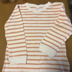 ストライプ柄長袖カットソー 110