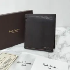 人気✨️Paul Smith 二つ折り財布 ダークブラウン