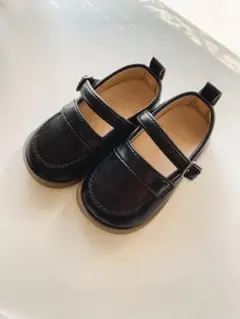 ストラップシューズ キッズ靴 ブラック