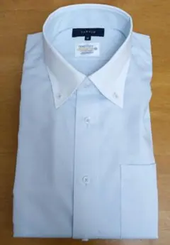 【新品】TAKAQ Mサイズ ライトブルー 半袖ワイシャツ