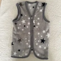 スリーパー 星柄 100cm〜　フリース　グレー　あったかい　もこもこ
