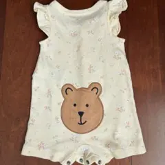 babygap 花柄ロンパース クマケツ 0〜3monthsのサムネイル