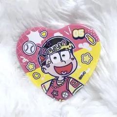 おそ松さん　十四松　れとぽぷ　ハート型缶バッジ