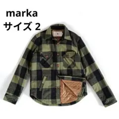 Marka マーカ　CPO　シャツジャケット　チェック　ネップ　キルティング