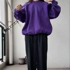 90s USA製 FRUIT OF THE LOOM パープル スウェット 3X