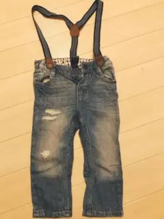 H&M kids サスペンダー付き　パンツ　ジーンズ