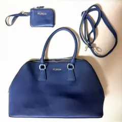 MURUA 2way ハンドバッグ ショルダーバッグ パスケース ネイビーのサムネイル