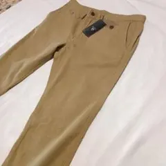 未使用!!! TK MIXPICE ベージュ クロップド パンツ L　綿麻混のサムネイル