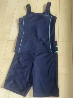FILA 女の子用 水着セット 濃紺　160