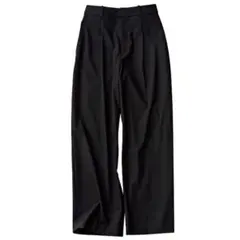 【旧型】UNIQLO タックワイドパンツ 丈長め Mサイズ 黒 467641