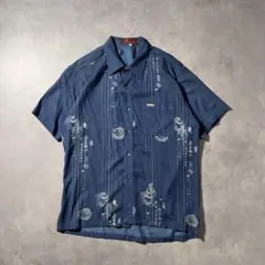 ヴィンテージ 和柄 デザイン 半袖シャツ 総柄 古着 レトロ モード