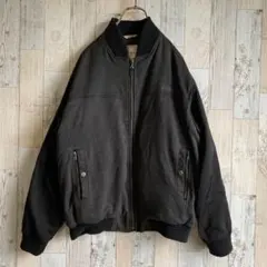 ゴールデンベア　メンズジャンパー　グレー　ブラック　ロゴ刺繍