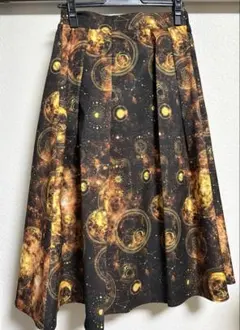 アクシーズファム　タロット柄フレアスカート Fサイズ　星座　宇宙