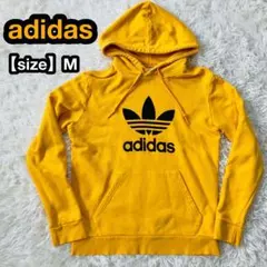 adidas　メンズ　スウェット　パーカー　トレフォイル　M イエロー　コットン
