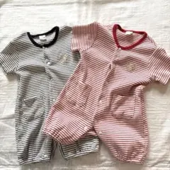 双子コーデ　ロンパース
