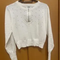 AZUL by MOUSSY ホワイトニット Fサイズ