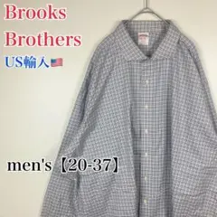 ●BA50【US輸入】 長袖 チェックシャツ ブルー系 men's【20-37】のサムネイル
