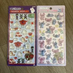 サンスター文具 スティッチ ベイマックス ボンボンドロップシール