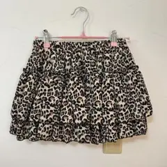 SHEIN ヒョウ柄 フリルスカート ミニ