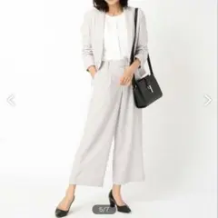 t*a様 コムサイズム　リネンライクツイル　ノーカラージャケット　& ワイドパン