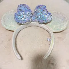 ディズニーシー　カチューシャ　20周年　タイムトゥシャイン　スパンコール　白