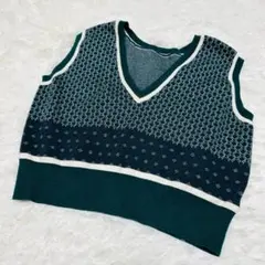 【アーバンリサーチ】/グリーン系/Vネック/ ニットベスト/トップス