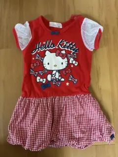 ハローキティ 赤いワンピース 90サイズ
