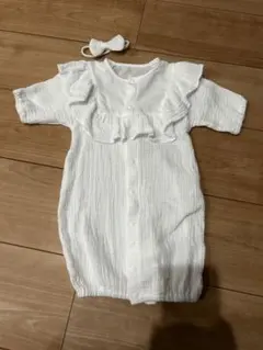 セレモニードレス 退院着 ツーウェイ・ドレスオール 綿100％ 50~70cm