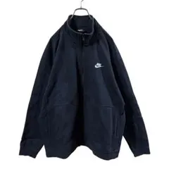 NIKE フルジップ スウェット トレーナー ブラック ロゴ刺繍 ナイキ XXL