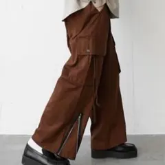 新品　Casper John　メンズ　パラシュートカーゴパンツ　ブラウン　茶色