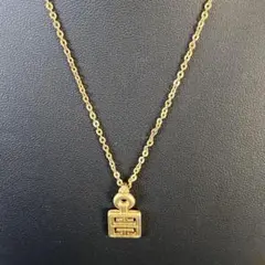 ジバンシー ゴールド チェーン　ネックレス 四角形　ペンダント　Gロゴ