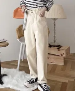 Classical Elf ハイウエストギャザーテーパードパンツ