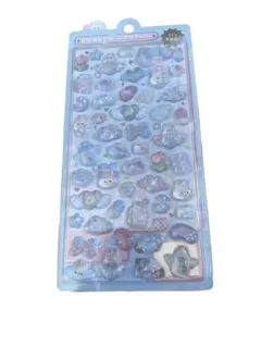 【正規品】ボンボンドロップシール　オリジナル　水色ボンボン　うさぎ　クーリア