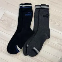 PUMA ストライプ付きソックス 2足セット