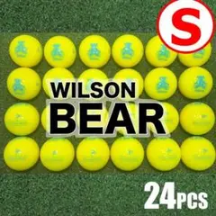 【S61】WILSONBEAR 黄 年式混合 ロストボール 24球