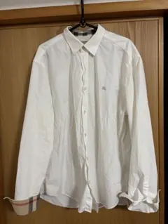 鑑定済み BURBERRY Brit バーバリー 長袖シャツ XL ホワイトのサムネイル