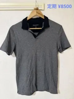 【極美品】BANANA REPUBLIC メンズポロシャツ　M 黒のサムネイル