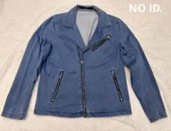 【NO ID. 】春夏 デニム ダブルライダースジャケット ライトインディゴ
