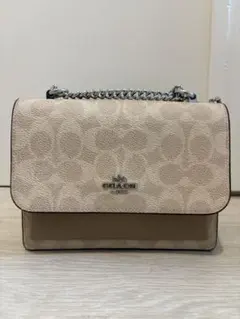 COACH ミニ クレア クロスボディ バッグ・シグネチャーキャンバス　美品