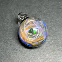 ブラックオパール風 八面体ペンデュラム付き懐中時計｜魔法陣×歯車